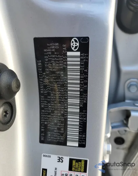 2024 Toyota Corolla Le z USA, uszkodzony, nr VIN 5YFB4MDE4RP212428